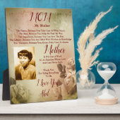 Zur Mutter Plaque Fotoplatte (Seite)