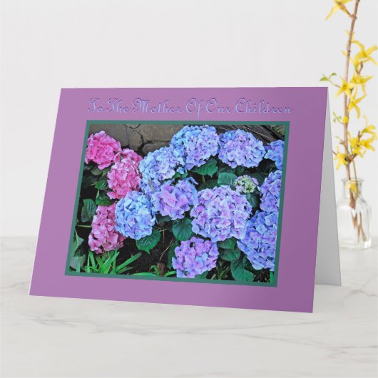 ZUR MUTTER UNSERER KINDER/GLÜCKLICHER MUTTER KARTE (Gelbe Blume)