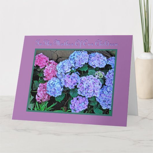 ZUR MUTTER UNSERER KINDER/GLÜCKLICHER MUTTER KARTE (Vorderseite)