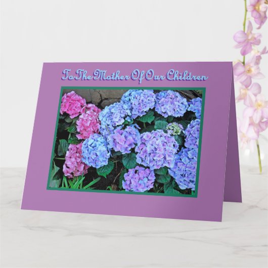 ZUR MUTTER UNSERER KINDER/GLÜCKLICHER MUTTER KARTE (Orchidee)