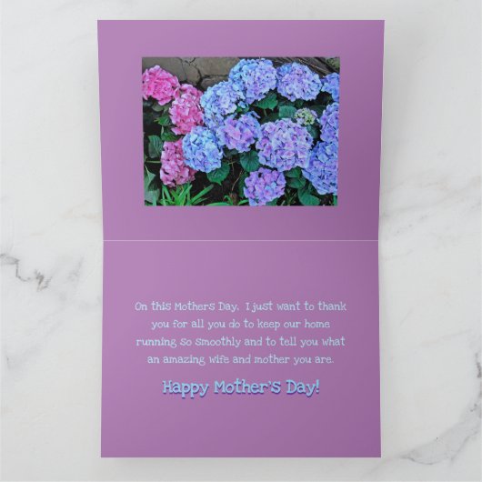 ZUR MUTTER UNSERER KINDER/GLÜCKLICHER MUTTER KARTE (Innenseite)