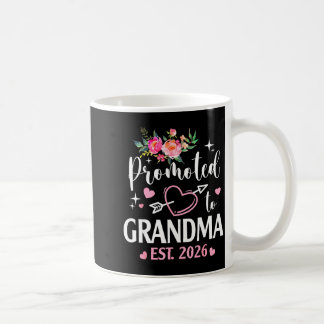 Zur Oma befördert 2026 Blumenherz neue Oma Kaffeetasse