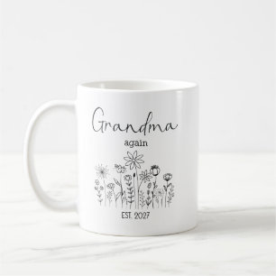 Zur Oma befördert 2027 EST Wildblumen Kaffeetasse