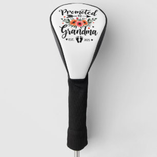 Zur Oma befördert Est 2025 Blume Oma 2025 Golf Headcover