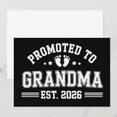 Zur Oma befördert Est 2026 Baby-Ankündigung Einladung (Vorne/Hinten)