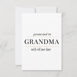 Zur Oma befördert Geschenk Dankeskarte