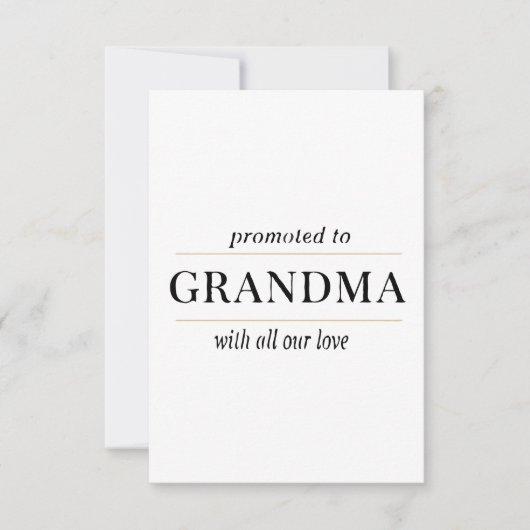 Zur Oma befördert Geschenk Dankeskarte (Vorderseite)
