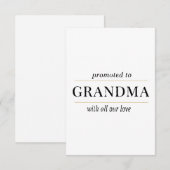 Zur Oma befördert Geschenk Dankeskarte (Vorne/Hinten)