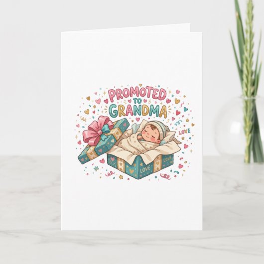 Zur Oma befördert Geschenk Karte (Vorderseite)