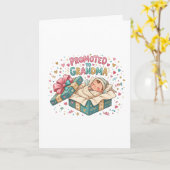 Zur Oma befördert Geschenk Karte (Gelbe Blume)