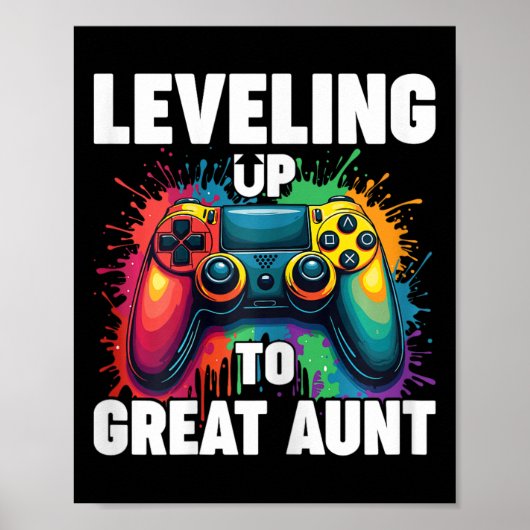 Zur Oma befördert Geschlechterenthüllung Leveling Poster (Vorne)