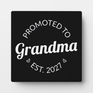 Zur Oma befördert Seit 2027 Neue Oma I Fotoplatte