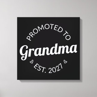 Zur Oma befördert Seit 2027 Neue Oma I Leinwanddruck