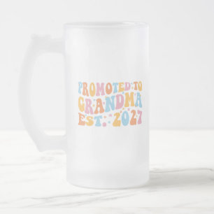 Zur Oma befördert, vorauss. 2027 Neue Oma Mattglas Bierglas