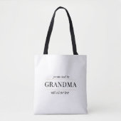 Zur Oma ernannt Geschenk Tasche (Vorderseite)