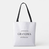Zur Oma ernannt Geschenk Tasche (Rückseite)