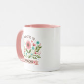 Zur Oma-Tasse befördert - Wasserfarben-Blumen Tasse (Vorderseite Links)