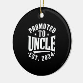 Zur Onkel 2024 Schwangerschaftsankündigung 1. Keramik Ornament (Links)