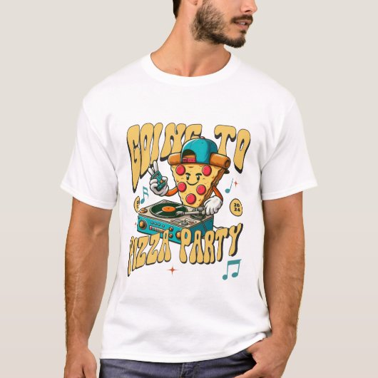 Zur Pizzaparty T-Shirt (Vorderseite)
