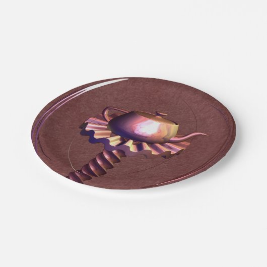 Zur Reflektion Pappteller (Schrägansicht)