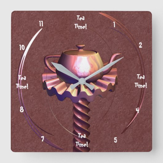 Zur Reflektion Quadratische Wanduhr (Vorderseite)