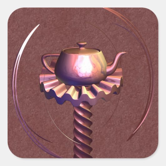 Zur Reflektion Quadratischer Aufkleber (Vorderseite)