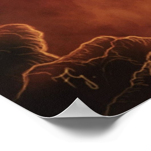 zur Rettung! Fantasy Dragon Leinwand drucken Poster (Ecke)