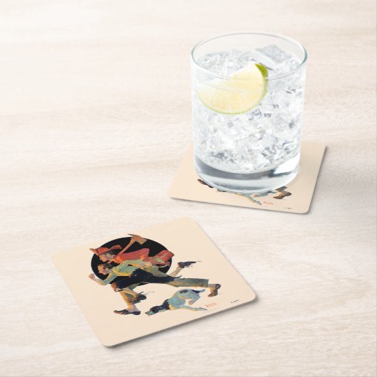 Zur Rettung Rechteckiger Pappuntersetzer (Vor Ort)