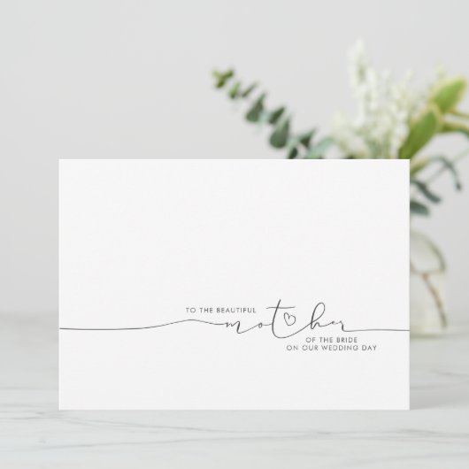 Zur schönen Mutter der Braut-Bräutigam-Botschaft (Stehend Vorderseite)