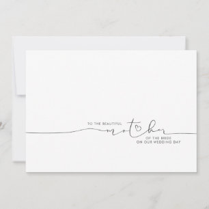 Zur schönen Mutter der Braut-Bräutigam-Botschaft