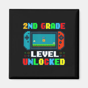 Zur Schule Ck 2. Klasse freigeschalteter Gamer Kid Magnet