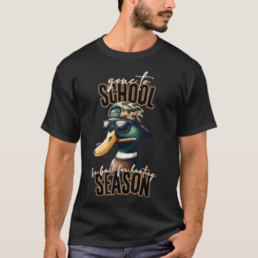 Zur Schule gegangen, um für die Jagdsaison Camoufl T-Shirt (Vorderseite)