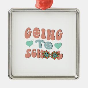 zur Schule gehen Ornament Aus Metall