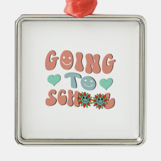 zur Schule gehen Ornament Aus Metall