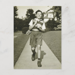 Zur Schule gehen Postkarte