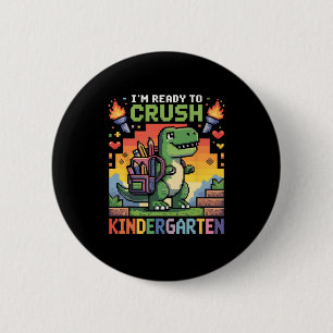 Zur Schule Kindergarten Jungen Ich bin bereit zu z Button
