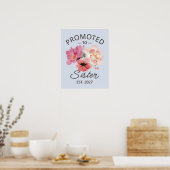 Zur Schwester befördert Est. 2027 Große Schwester Poster (Küche)