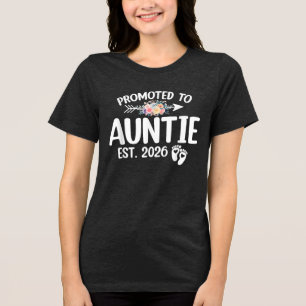 Zur Tante befördert 2026 Schwangerschaftsankündigu Tri-Blend Shirt