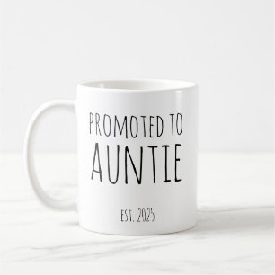 Zur Tante befördert Est 2025 Neues Tante-Geschenk Kaffeetasse