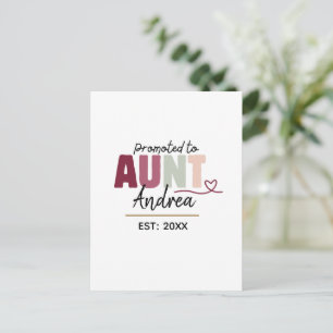 Zur Tante befördert EST 2026 Personalisiertes sü Postkarte