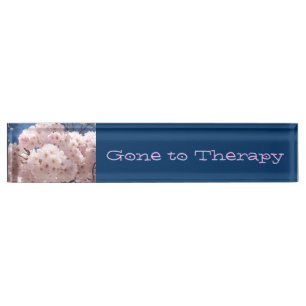 Zur Therapie gegangen Schreibtisch Schilder Humor  Namensplakette