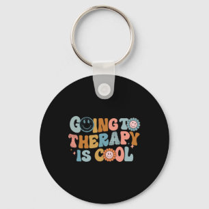 Zur Therapie zu gehen ist cool Retro Feminismus Schlüsselanhänger