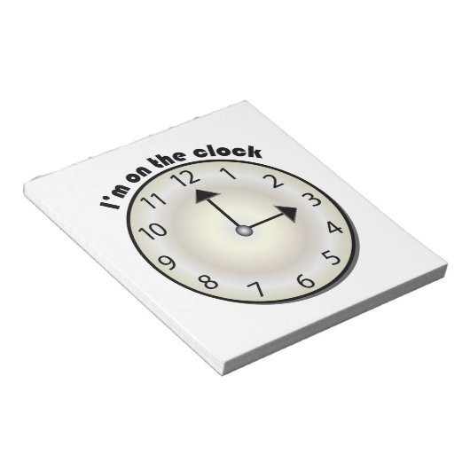 Zur Uhr Notizblock (angewinkelt)