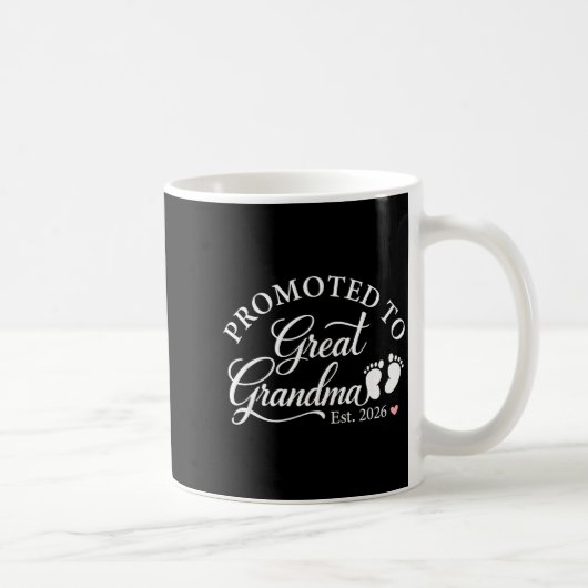 Zur Urgroßmutter befördert ca. 2026 Muttertag Kaffeetasse (Rechts)