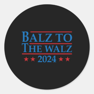 Zur Wahl von Kamala Harris Tim Waltz 2024 Runder Aufkleber