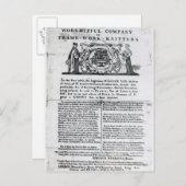 Zur Worshipful-Firma der Rahmen-Work-Knitter Postkarte (Vorne/Hinten)