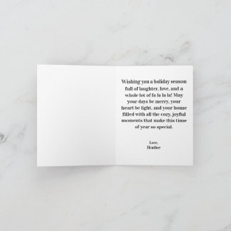 Zur Zeit gibt es eine Menge Fa La La La Feiertagskarte