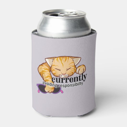 Zur Zeit Vermeidung von Verantwortung Schlafkatze Dosenkühler (Kanne Vorderseite)