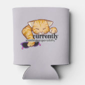 Zur Zeit Vermeidung von Verantwortung Schlafkatze Dosenkühler (Rückseite)