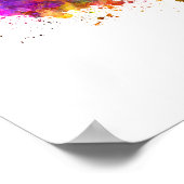 Zürcher Skyline in Aquarellfarbe Poster (Ecke)